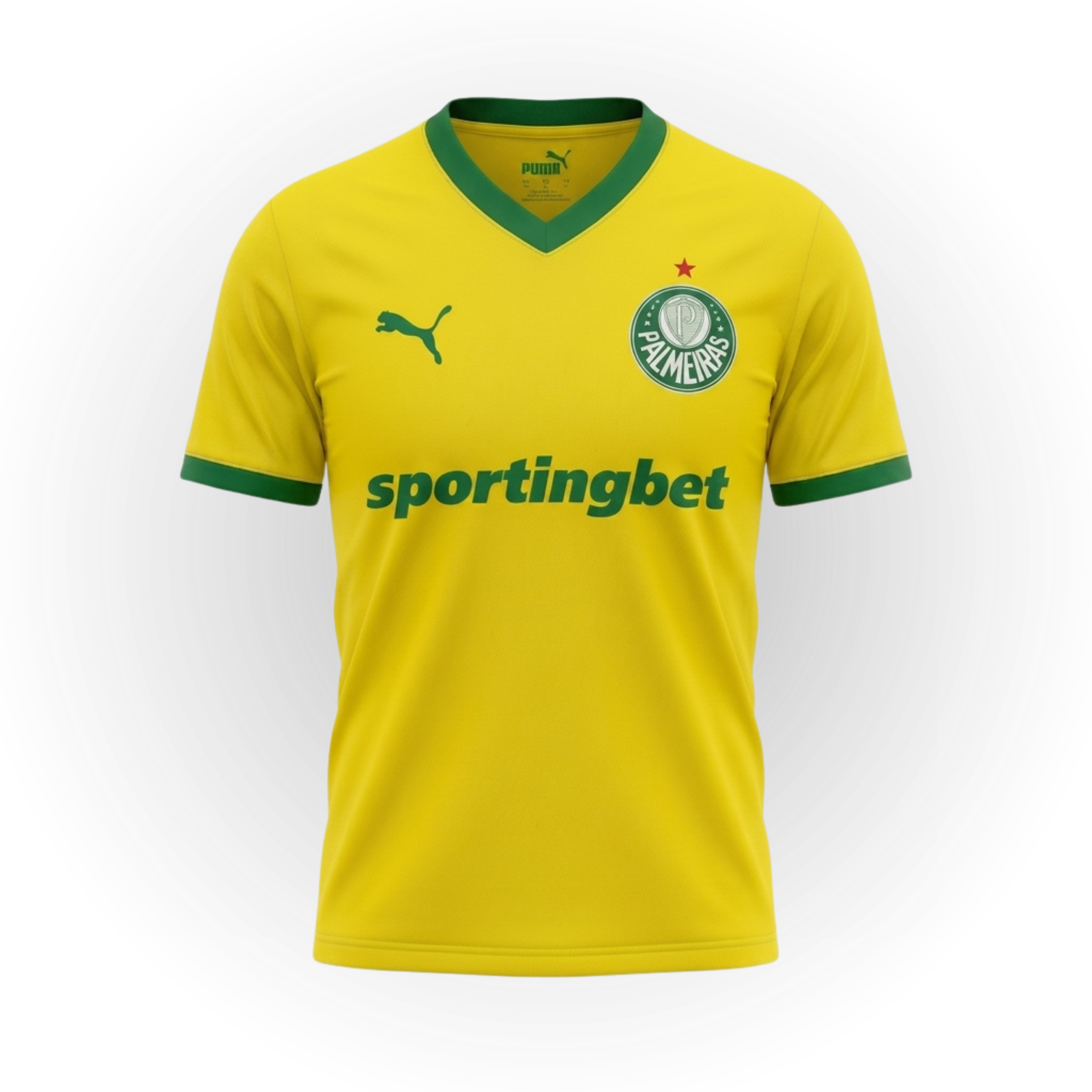 Camisa de Torcedor Palmeiras Amarela e Verde