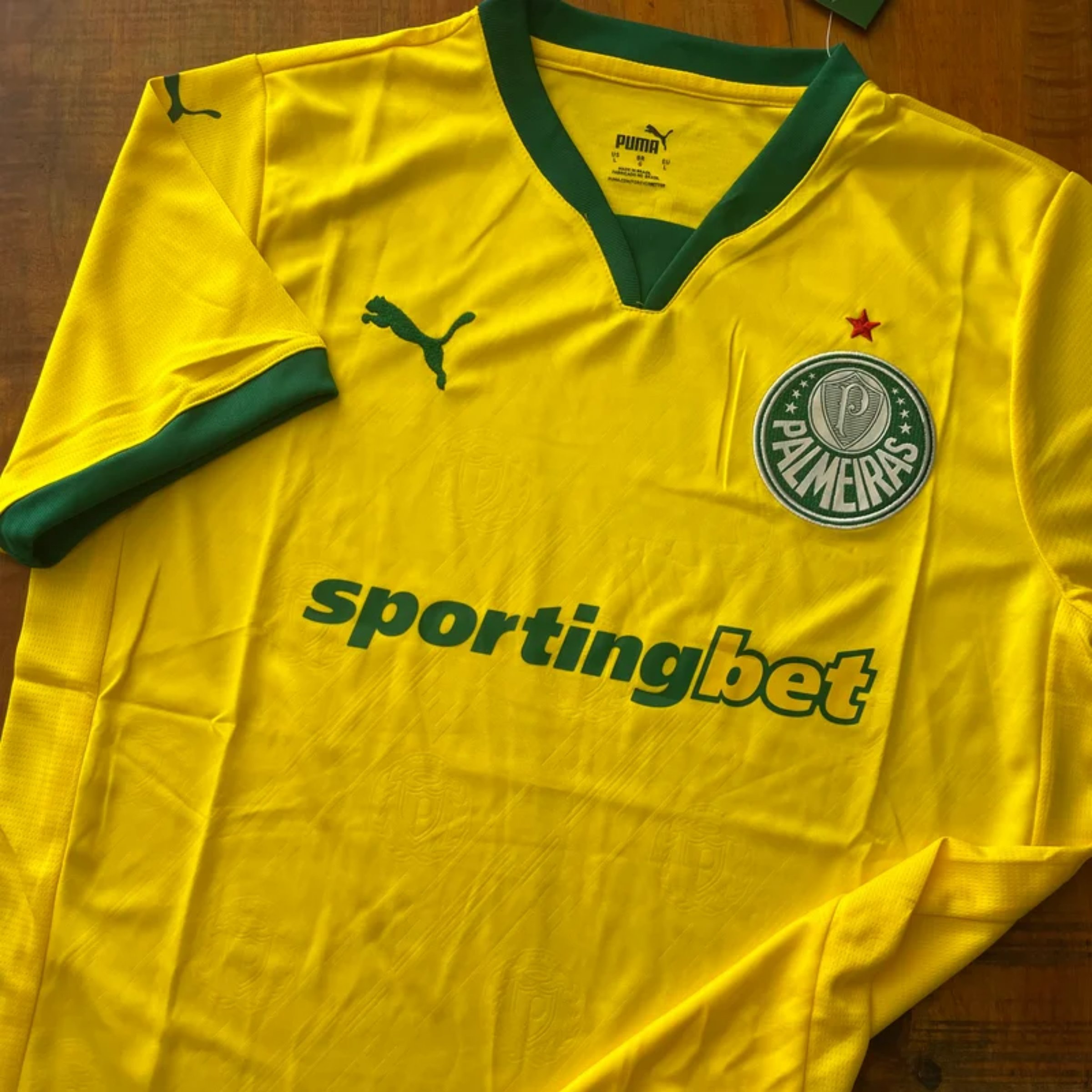 Camisa de Torcedor Palmeiras Amarela e Verde