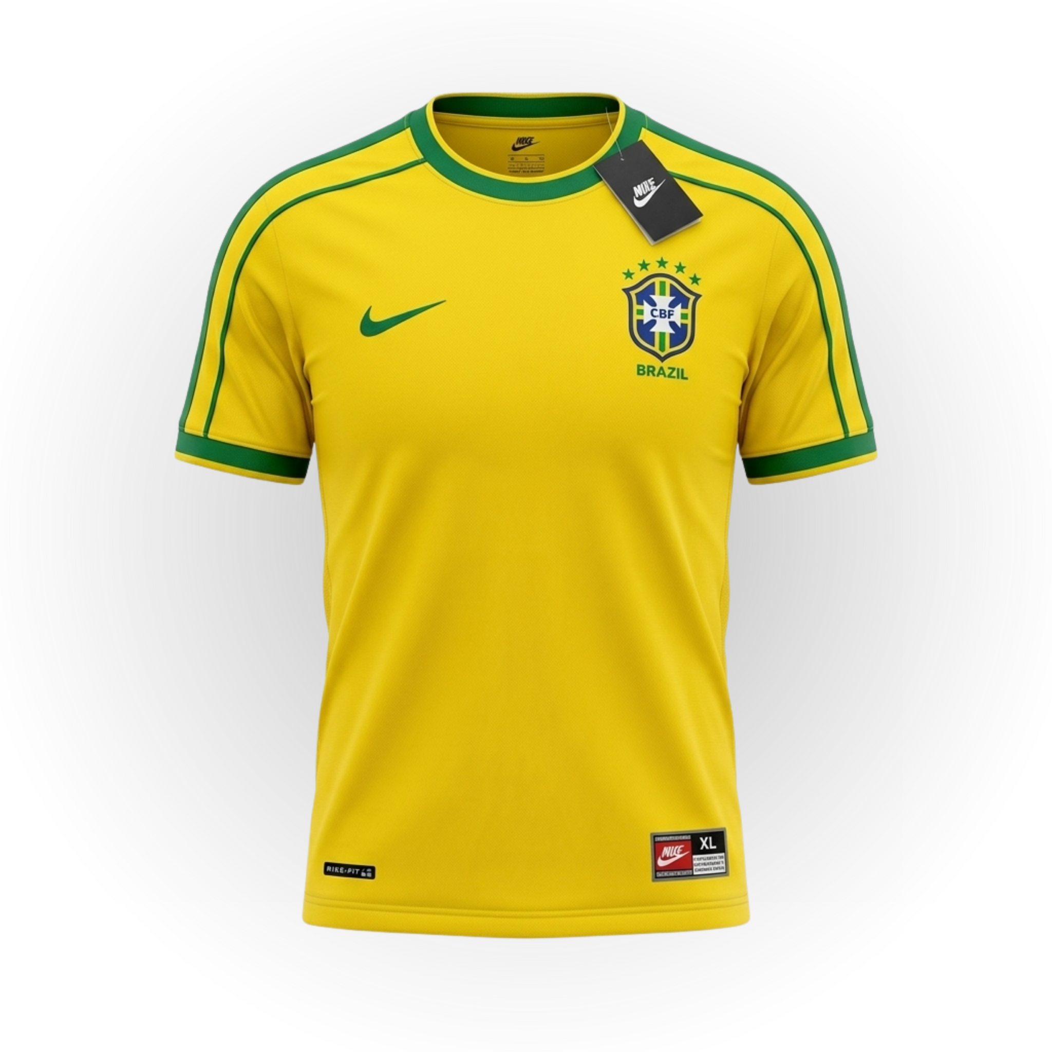 Camisa Retrô Brasil Copa do Mundo 1998 Amarela