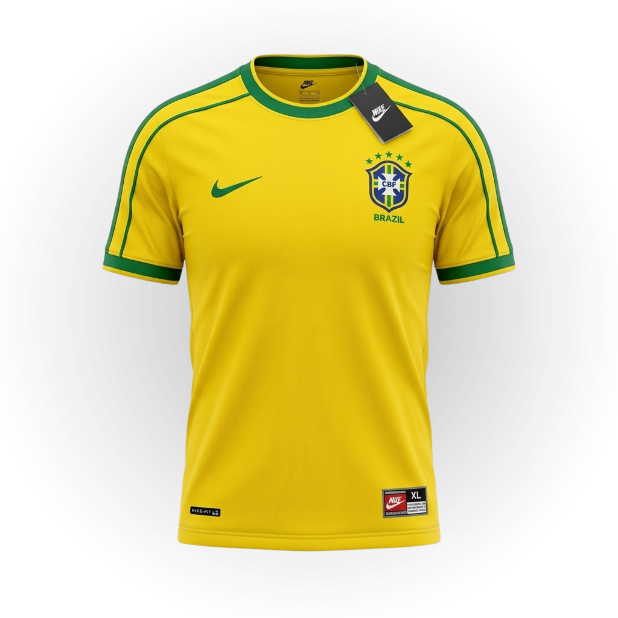 Camisa Retrô Brasil Copa do Mundo 1998 Amarela