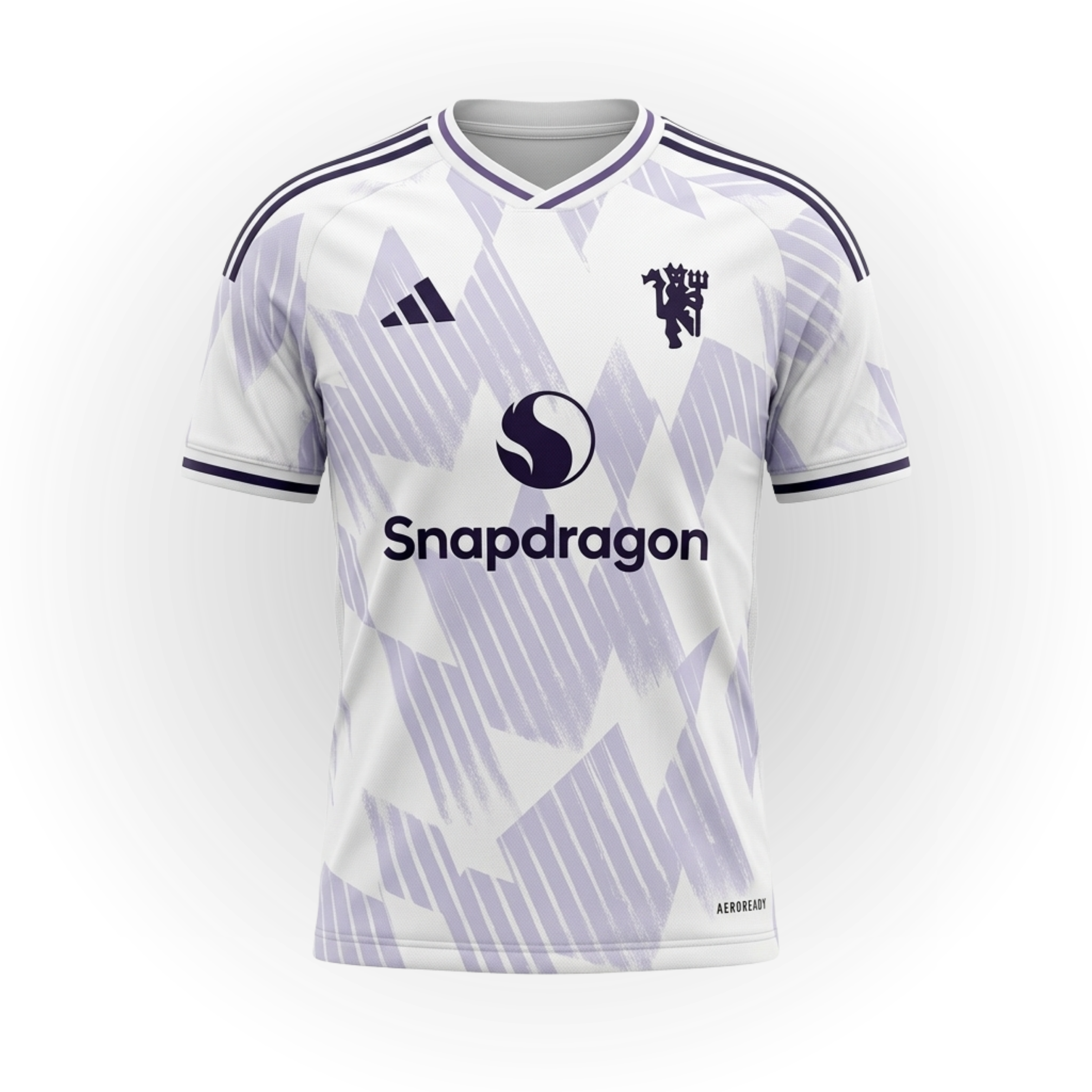 Camisa de Torcedor Manchester United Branca e Roxa