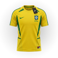 Camisa Retrô Brasil Copa do Mundo 2002 Amarela