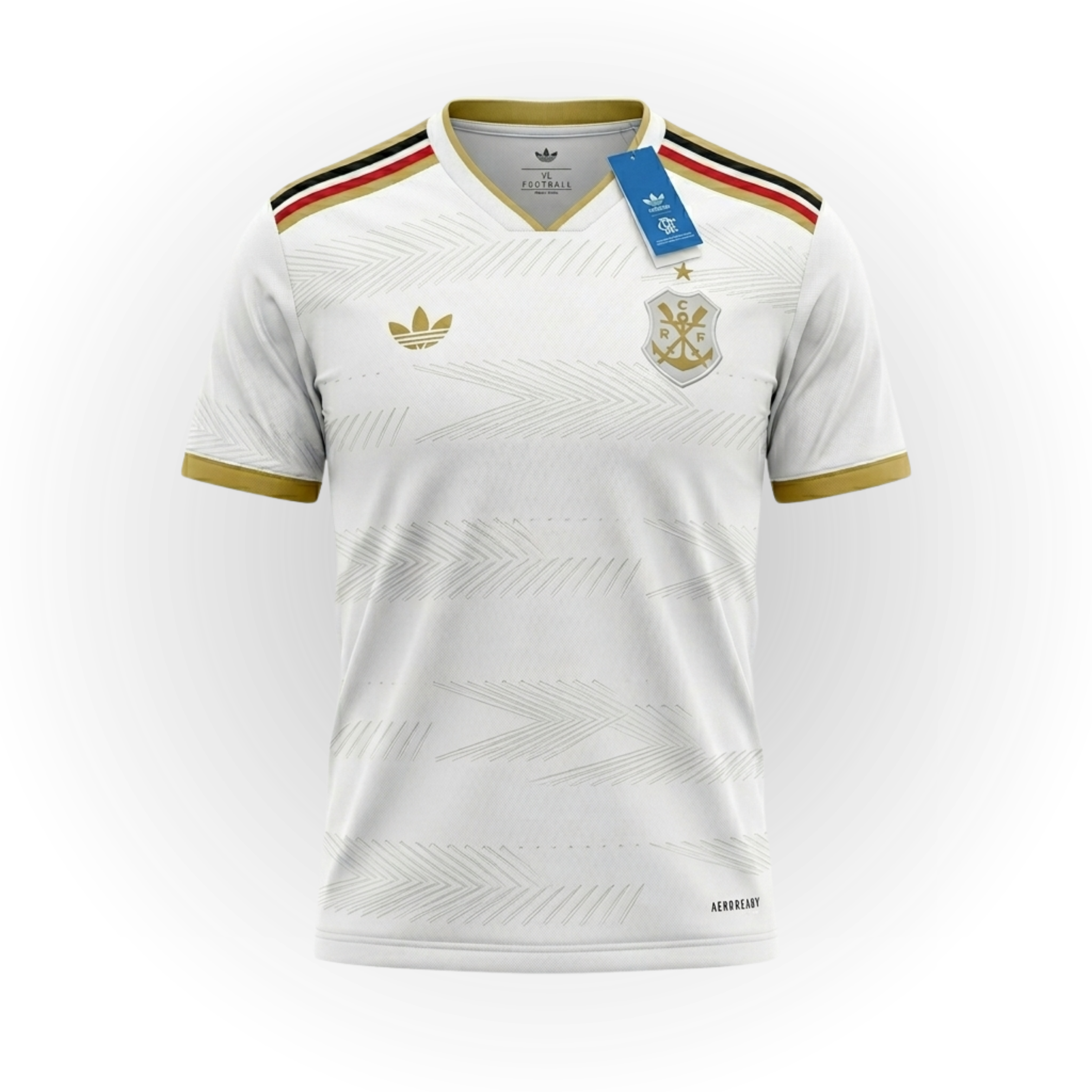 Camisa de Torcedor Flamengo Branca e Bege
