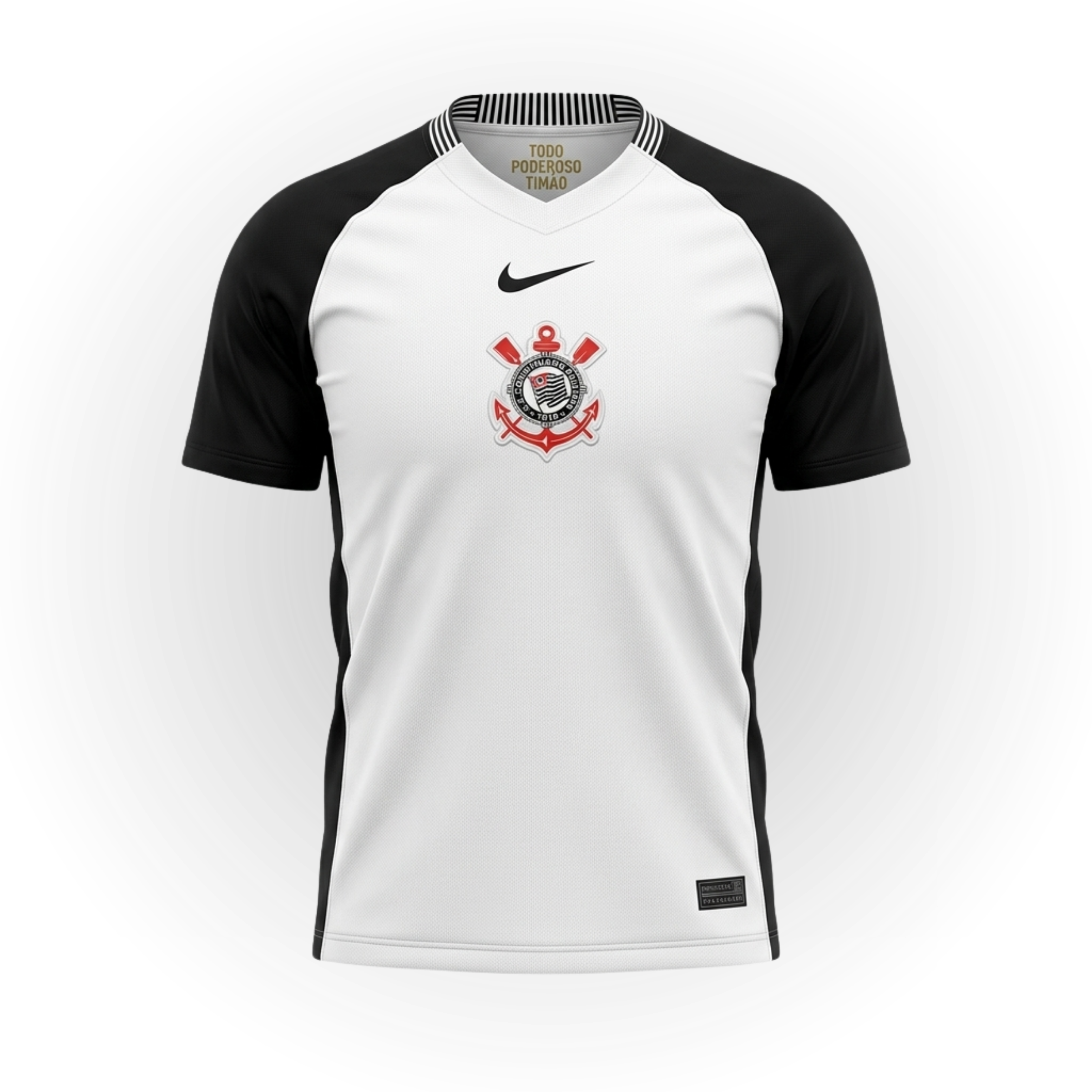 Camisa de Torcedor Corinthians Preta e Branca